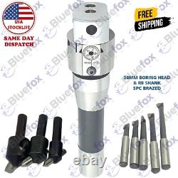 1.5/38mm Boring Head R8 Shank 8MM Carbide Boring Bar 5Pcs Set For Milling