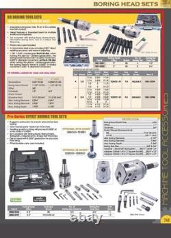 1001-0201 Indexable Tool Set, 2 Boring Head, R8 Shank, 4 Boring Bars