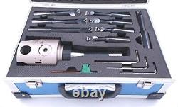10010205 Indexable Tool Set With 3 Boring Head R8 Shank And 8 Boring Bars
