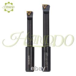 10Pcs Carbide Indexable Tipped 3/4 Boring Bar Set + 3Inch Boring Head R8 Shank