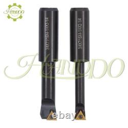 10Pcs Carbide Indexable Tipped 3/4 Boring Bar Set + 3Inch Boring Head R8 Shank