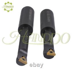 10Pcs Carbide Indexable Tipped 3/4 Boring Bar Set + 3Inch Boring Head R8 Shank