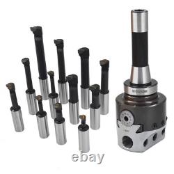 12-Pack Set 3 Boring Head R8 Shank 3/4 Carbide Boring Bar, Replacement