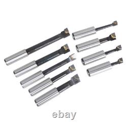 12Pcs 3/4 3 Boring Head With R8 Shank and Carbide Boring Bar Set For Milling