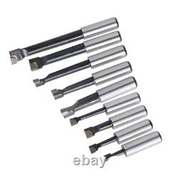 12Pcs 3/4 3 Boring Head With R8 Shank and Carbide Boring Bar Set For Milling