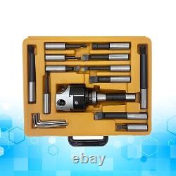 12Pcs 3 R8 Boring Head Set R8 Boring Tool Bar for Boring and Milling Machine