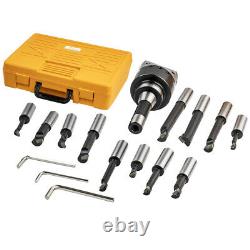 12pcs 3 Boring Head + R8 Shank + 3/4 Carbide Boring Bar Set Combo Milling