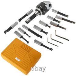 12pcs 3 Boring Head + R8 Shank + 3/4 Carbide Boring Bar Set Combo Milling