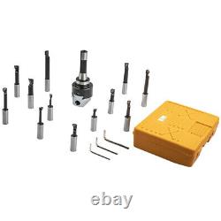 12x 3/4 Carbide Boring Bar & 3 Boring Head & R8 Shank Kit Combo Milling New