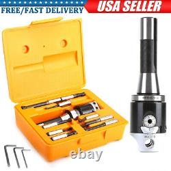 14Pcs Boring Head 1/2 Boring Bar 2 Boring Head R8-F1 Shank Holder Drill Bits