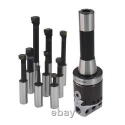 2 Boring Head 9pcs R8 Shank 1/2 Carbide Boring Bar Set Milling Set