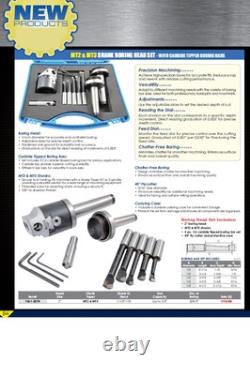 2 Boring Head Kit With Mt2 & Mt3 Shanks, Boring Bars & Fly Cutter (1061-0074)