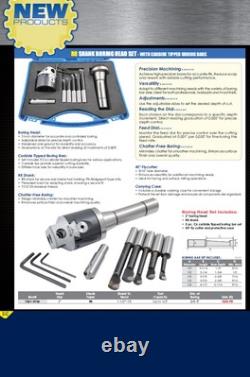 2 Boring Head Kit With R8 Shank, Boring Bars & Fly Cutter (1061-0106)