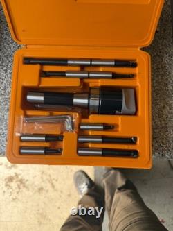 2 Boring Head R8 Shank 9Pcs 1/2 Carbide Boring Bar Set For Bridgeport Milling