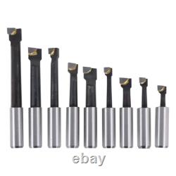 2 Boring Head R8 Shank 9Pcs 1/2 Carbide Boring Bar Set For Milling