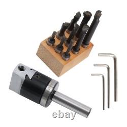 2 Boring Head Set with 3/4 Shank and 9 Pack 1/2 C6 Boring Bar Kit