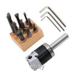 2 Boring Head Set with 3/4 Shank and 9 Pack 1/2 C6 Boring Bar Kit