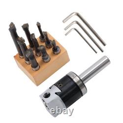2 Boring Head Set with 3/4 Shank and 9 Pack 1/2 C6 Boring Bar Kit