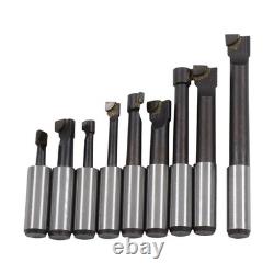 2 Boring Head Set with 3/4 Shank and 9 Pack 1/2 C6 Boring Bar Kit
