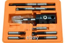 2 Boring head 3/4 Shank + 9pcs Carbide Tipped 1/2 Boring Bar Set L