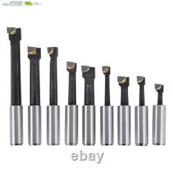 2 Inch Boring Head Set R8 Shank with 9Pcs 1/2 Inch Boring Bar Set 3Pcs Hex Wrenc