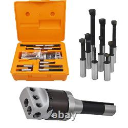 2In Boring Head Set, 9-Pack Carbide Boring Bar Set, R8 Shank 1/2In Milling Milli