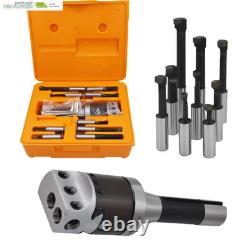 2In Boring Head Set, 9-Pack Carbide Boring Bar Set, R8 Shank 1/2In Milling Milli