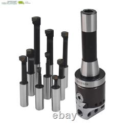 2In Boring Head Set, 9-Pack Carbide Boring Bar Set, R8 Shank 1/2In Milling Milli