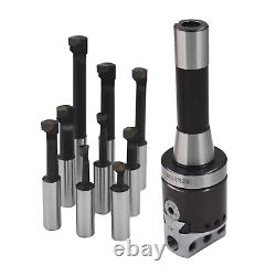 2In Boring Head Set, 9-Pack Carbide Boring Bar Set, R8 Shank 1/2In Milling Milli