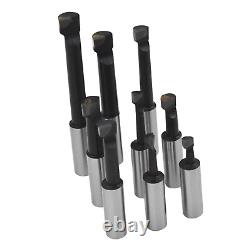 2In Boring Head Set, 9-Pack Carbide Boring Bar Set, R8 Shank 1/2In Milling Milli