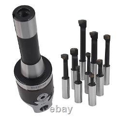 2In Boring Head Set, 9-Pack Carbide Boring Bar Set, R8 Shank 1/2In Milling Milli