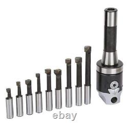 2Inch Boring Head R8 Shank Holder Boring Head Set with 1/2 Inch Boring Bars 13