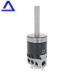 2Inch Boring Head with 1/2 Straight Shank and 9 Pack 1/2 C6 Boring Bar Set