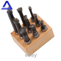 2Inch Boring Head with 3/4 Straight Shank and 9 Pack 1/2 C6 Boring Bar Set