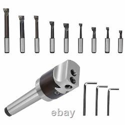 2Inch Boring Heads Mt3 Shank Holder Set With 1/2Inch Carbide Bar For