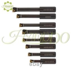 3 Boring Head R8 Shank 1-1/2-18 Thread + 8Pcs Indexable 3/4 Boring Bar Set