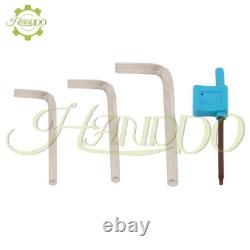 3 Boring Head R8 Shank 1-1/2-18 Thread + 8Pcs Indexable 3/4 Boring Bar Set