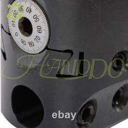 3 Boring Head R8 Shank 1-1/2-18 Thread + 8Pcs Indexable 3/4 Boring Bar Set