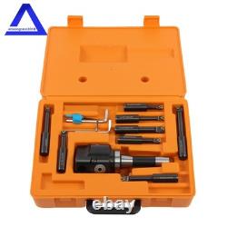 3 Boring Head R8 Shank 1-1/2-18 Threads for Boring + 8 pcs 3/4 Boring Bar Set