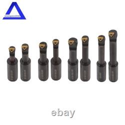 3 Boring Head R8 Shank 1-1/2-18 Threads for Boring + 8 pcs 3/4 Boring Bar Set