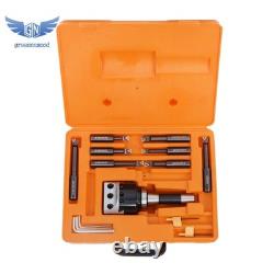 3 Boring Head R8 Shank + 10 pcs Carbide Indexable Tipped 3/4 Boring Bar Set