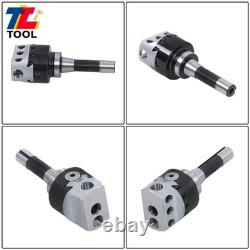 3 Boring Head R8 Shank + 10Pcs Carbide Tipped 3/4 Boring Bar Set End Mills