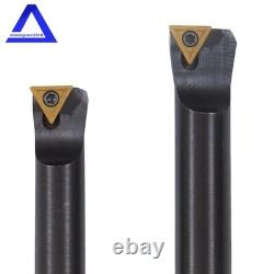 3 Boring Head R8 Shank 7/16×20UNF & 10 Pack Carbide Tipped 3/4 Boring Bar Set