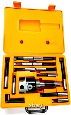 3'' Boring Head R8 Shank With 12 Carbide Boring Bars