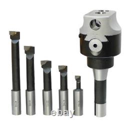 3'' Boring Head R8 Shank With 12 Indexable Carbide Boring Bars