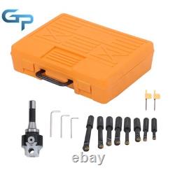3 Boring Head R8 Shank and 10Pcs 3/4 Carbide Tipped Boring Bar Set End Mills