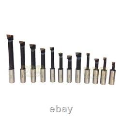 3 Boring Head R8 Shank with 12 Carbide Baring Bars Set