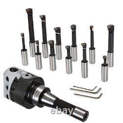 3 Inch Precision Boring Head With R8 Shank 12 Pcs 3/4 Carbide Boring Bars Set