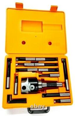 3 Piece Boring Tool Set With 3 Head, R8 Shank & 3/4 Boring Bar Set (1001-0107)