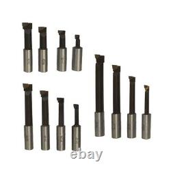 3 Piece Boring Tool Set With 3 Head, R8 Shank & 3/4 Boring Bar Set (1001-0107)